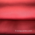 Textile en polyester pur de couleur rouge pour vêtements